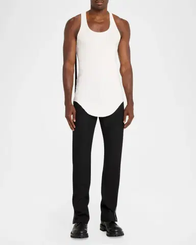 Rick Owens Men's Vega Wool Zip-Cuff Jeans | Thumbnail 2