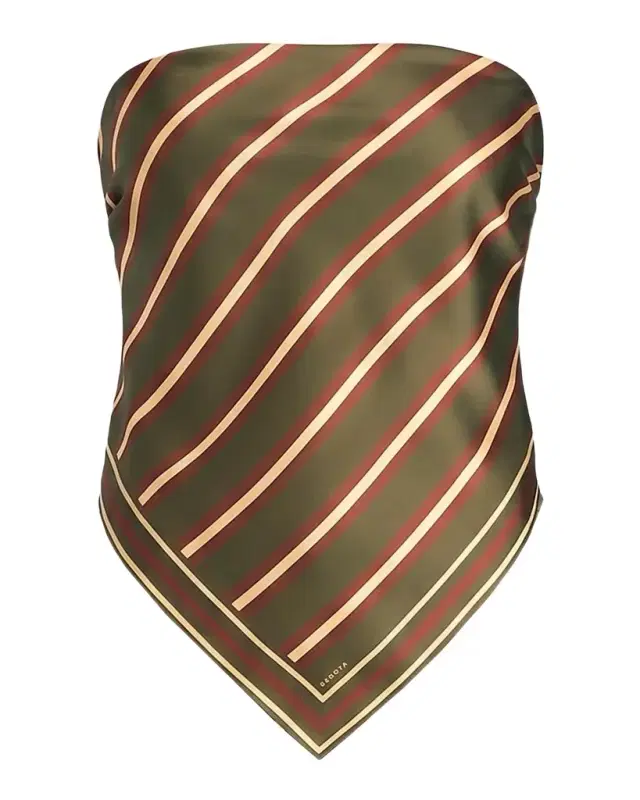 SEROYA Hark Satin Scarf Top