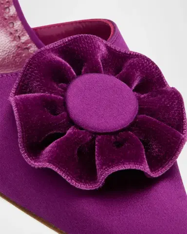Manolo Blahnik 90mm Caulosli Satin Slingback Pumps | Thumbnail 3