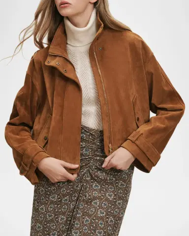 Veronica Beard Bateman Suede Jacket | Thumbnail 3