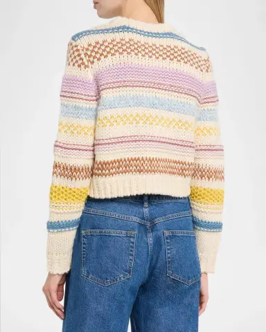 Cinq à Sept Suki Denim & Wool Combo Cardigan | Thumbnail 3