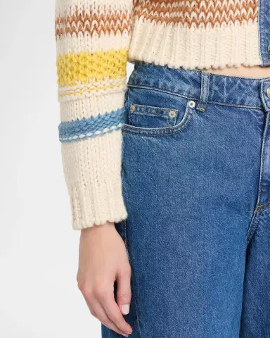 Cinq à Sept Suki Denim & Wool Combo Cardigan | Thumbnail 5