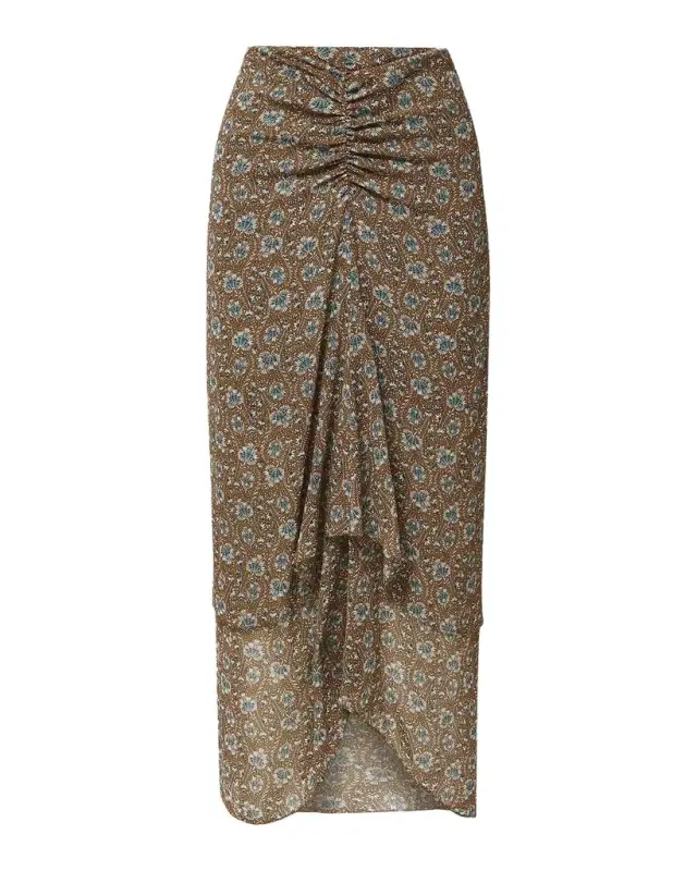 Veronica Beard Limani Floral Midi Skirt