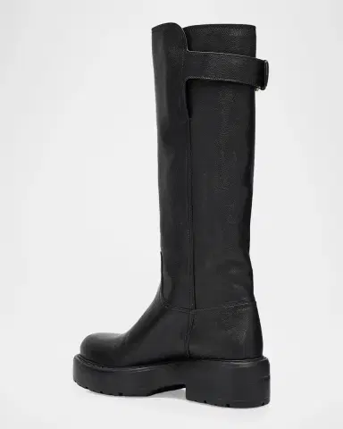 Miu Miu 55mm Leather Knee-High Lug-Sole Boots | Thumbnail 4 Miu Miu 55mm Leather Knee-High Lug-Sole Boots | Thumbnail 4