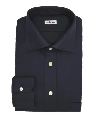 Kiton Men's Brushed Cotton Flannel Dress Shirt | Thumbnail 3 Kiton Men's Brushed Cotton Flannel Dress Shirt | Thumbnail 3