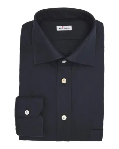 Kiton Men's Brushed Cotton Flannel Dress Shirt | Thumbnail 1 Kiton Men's Brushed Cotton Flannel Dress Shirt | Thumbnail 1