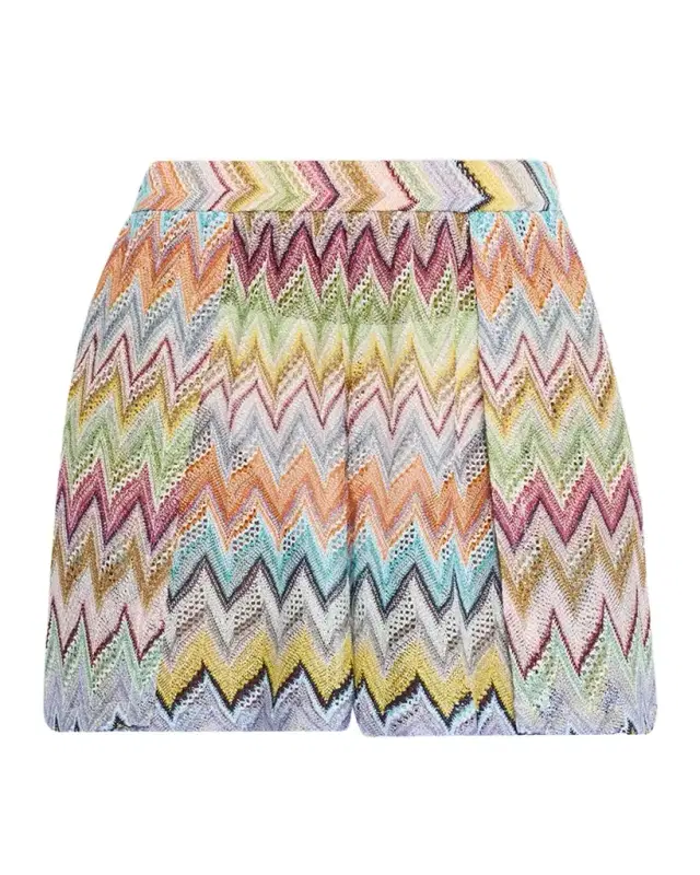 Missoni Zig-Zag Lame Shorts Coverup