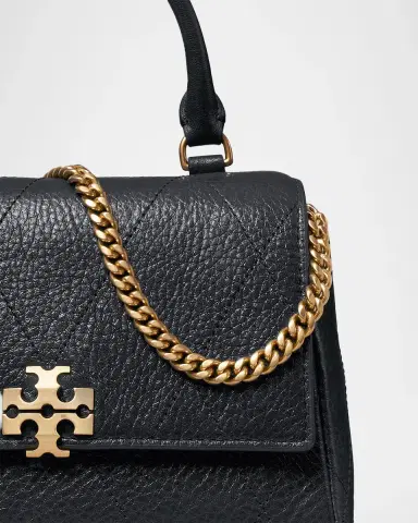 Tory Burch Charlie Mini Quilted Pebbled Leather Top-Handle Bag | Thumbnail 11