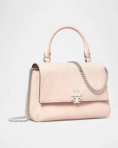 Tory Burch Charlie Mini Quilted Pebbled Leather Top-Handle Bag | Thumbnail 3