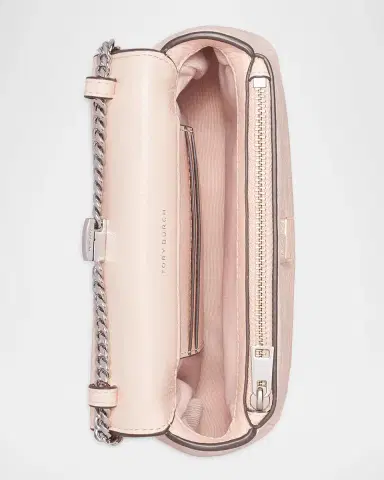 Tory Burch Charlie Mini Quilted Pebbled Leather Top-Handle Bag | Thumbnail 4