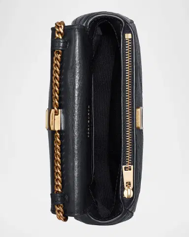 Tory Burch Charlie Mini Quilted Pebbled Leather Top-Handle Bag | Thumbnail 9