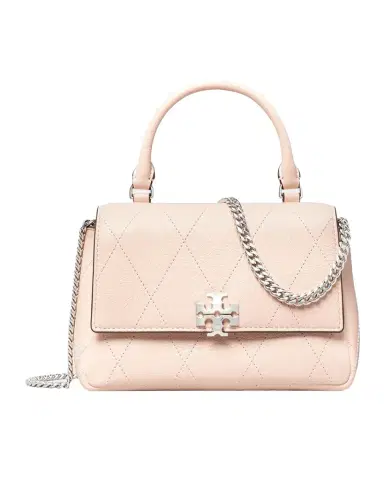 Tory Burch Charlie Mini Quilted Pebbled Leather Top-Handle Bag | Thumbnail 1