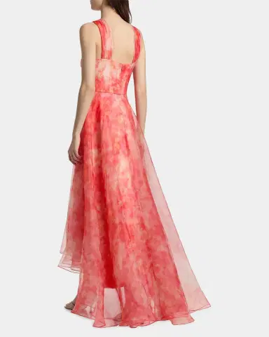 THEIA Athena High-Low Organza Halter Gown | Thumbnail 3