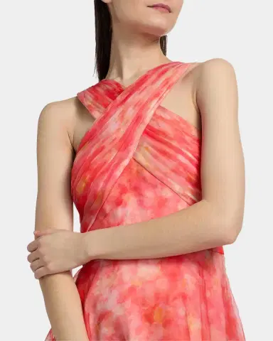 THEIA Athena High-Low Organza Halter Gown | Thumbnail 5
