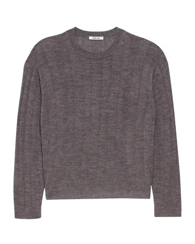 Helmut Lang Men's Wide-Rib Wool and Nylon Crewneck Sweater