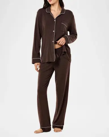 Papinelle Kate Soft Modal Long Pajama Set | Thumbnail 4 Papinelle Kate Soft Modal Long Pajama Set | Thumbnail 4