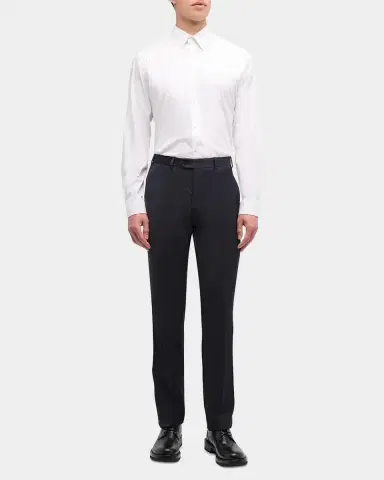Emporio Armani Basic Flat-Front Wool Trousers | Thumbnail 2 Emporio Armani Basic Flat-Front Wool Trousers | Thumbnail 2