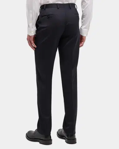 Emporio Armani Basic Flat-Front Wool Trousers | Thumbnail 3 Emporio Armani Basic Flat-Front Wool Trousers | Thumbnail 3