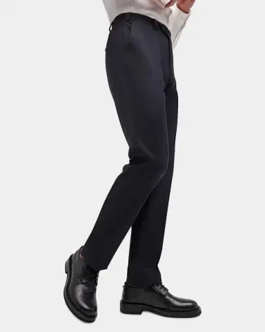 Emporio Armani Basic Flat-Front Wool Trousers | Thumbnail 6 Emporio Armani Basic Flat-Front Wool Trousers | Thumbnail 6