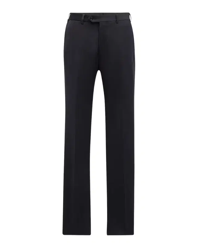 Emporio Armani Basic Flat-Front Wool Trousers