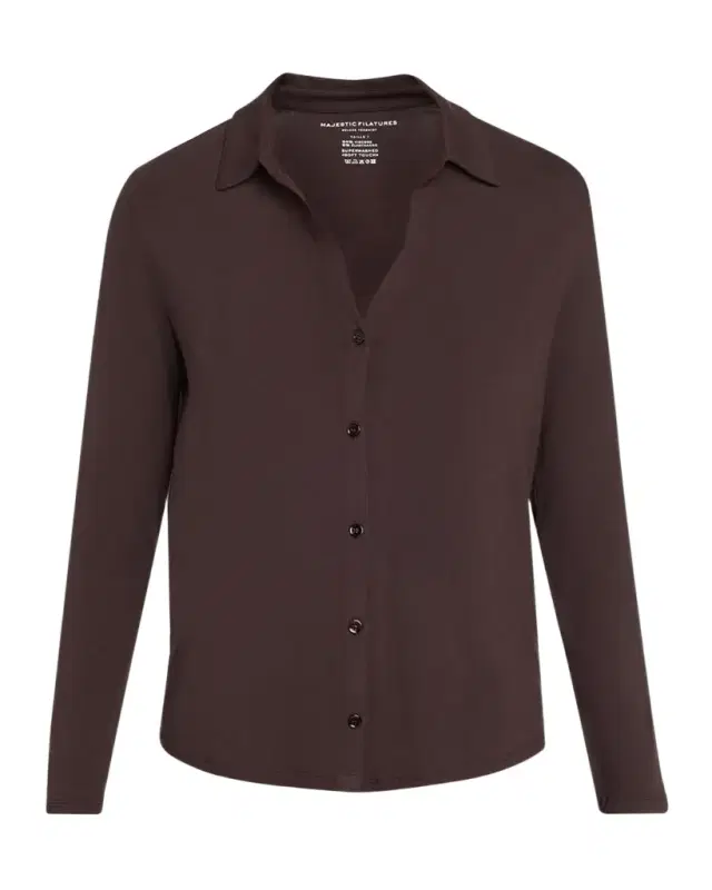 Majestic Filatures Soft Touch Button-Front Shirt
