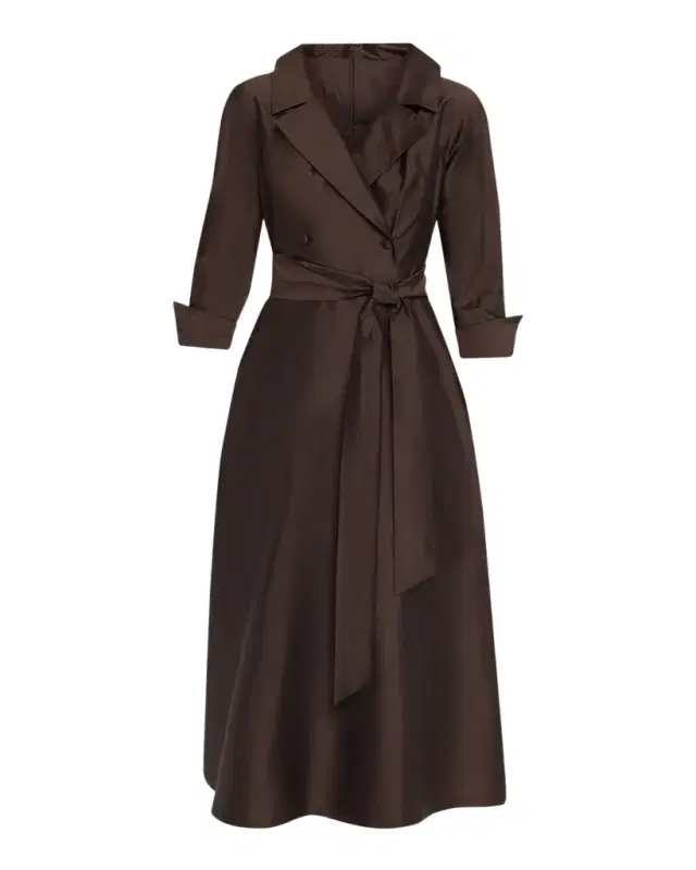 Rickie Freeman for Teri Jon Taffeta Shirtwaist Gown