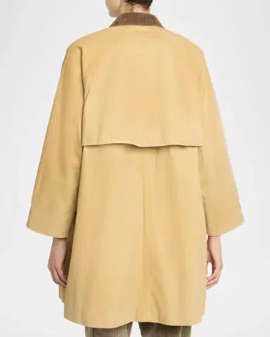 The Row Ina Corduroy Collar Single-Breasted Car Coat | Thumbnail 3