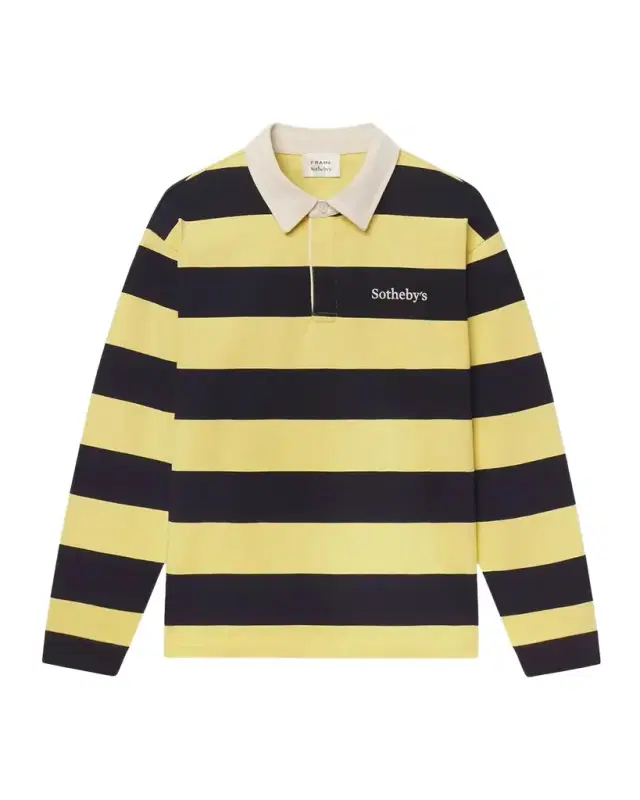 Frame Men's x Sotheby's Stripe Cotton Rugby Polo Shirt