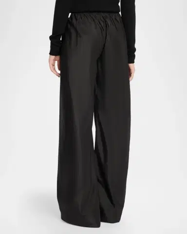 The Row Gala Silk Taffeta Wide-Leg Pull-On Pants | Thumbnail 3 The Row Gala Silk Taffeta Wide-Leg Pull-On Pants | Thumbnail 3
