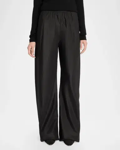 The Row Gala Silk Taffeta Wide-Leg Pull-On Pants | Thumbnail 4 The Row Gala Silk Taffeta Wide-Leg Pull-On Pants | Thumbnail 4