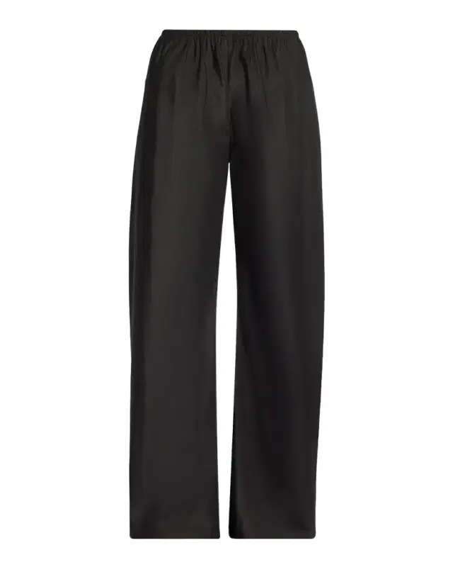 Gala Silk Taffeta Wide-Leg Pull-On Pants