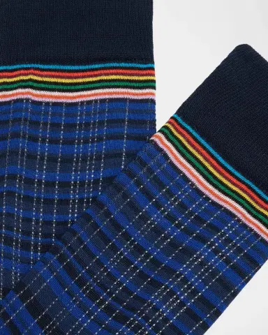 Paul Smith Men's Maury Signature Stripe Mid-Calf Socks | Thumbnail 2 Paul Smith Men's Maury Signature Stripe Mid-Calf Socks | Thumbnail 2