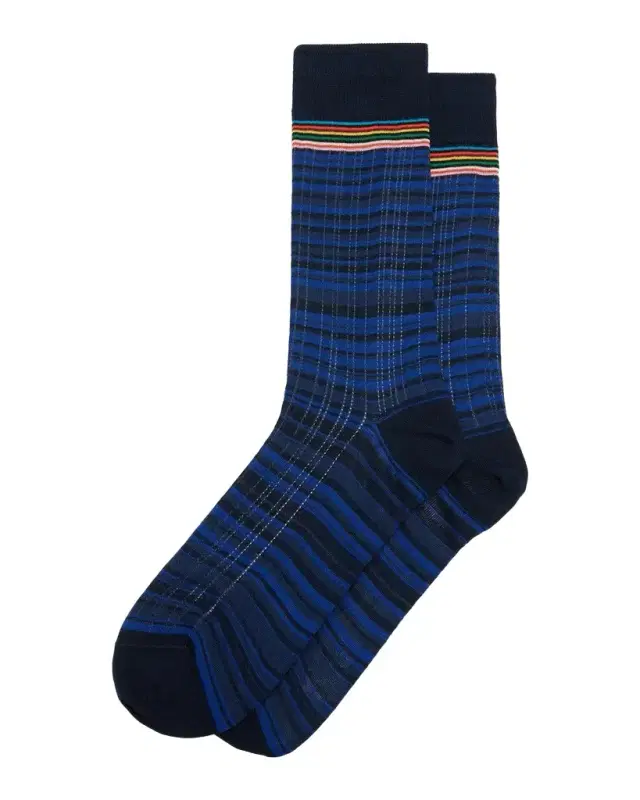 Paul Smith Men's Maury Signature Stripe Mid-Calf Socks