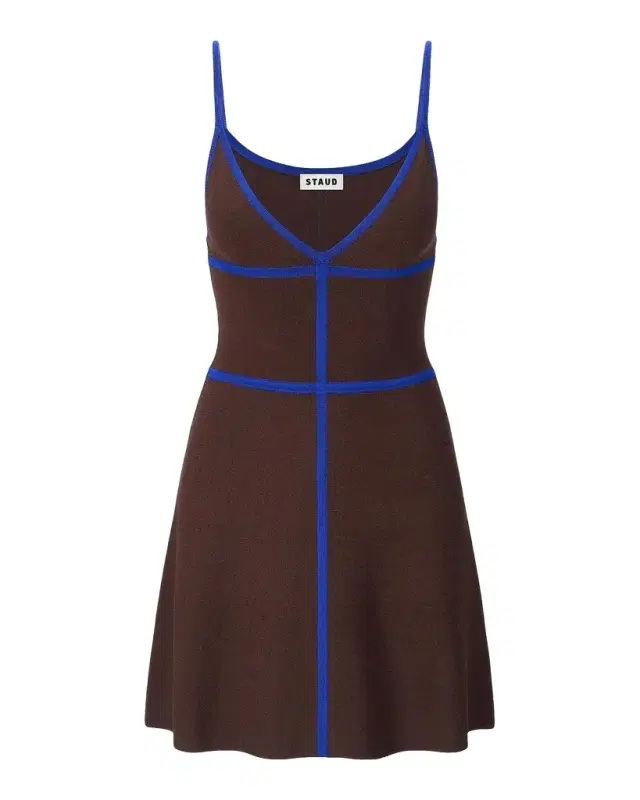 Staud Jaquelin Bonded Mini Dress