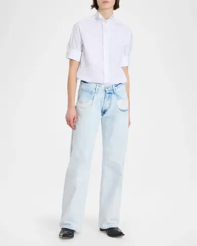 MM6 MAISON MARGIELA Cotton Poplin Short-Sleeve Shirt | Thumbnail 2