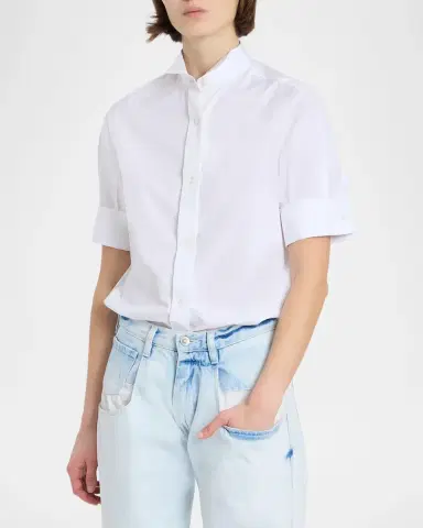 MM6 MAISON MARGIELA Cotton Poplin Short-Sleeve Shirt | Thumbnail 3