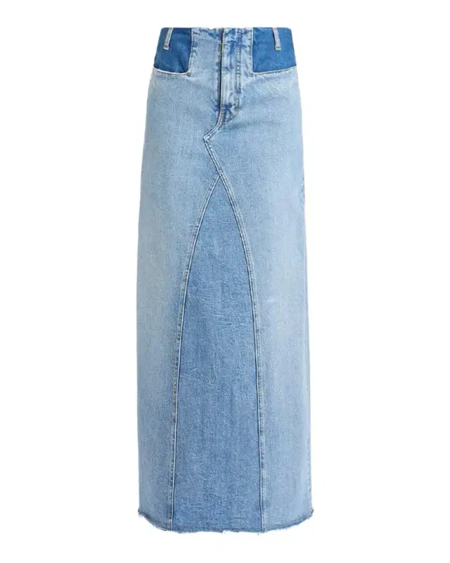 MM6 MAISON MARGIELA Two-Tone Denim Maxi Skirt