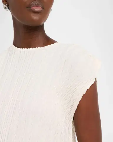 Issey Miyake Unfurling Pleats Sleeveless Asymmetric Top | Thumbnail 5