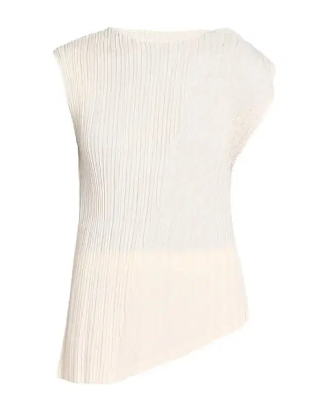 Issey Miyake Unfurling Pleats Sleeveless Asymmetric Top