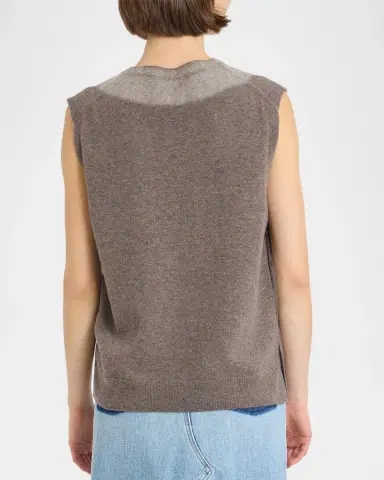 Maison Margiela Two-Tone Virgin Wool Knit Vest | Thumbnail 3 Maison Margiela Two-Tone Virgin Wool Knit Vest | Thumbnail 3