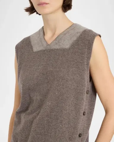 Maison Margiela Two-Tone Virgin Wool Knit Vest | Thumbnail 5 Maison Margiela Two-Tone Virgin Wool Knit Vest | Thumbnail 5