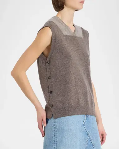 Maison Margiela Two-Tone Virgin Wool Knit Vest | Thumbnail 6 Maison Margiela Two-Tone Virgin Wool Knit Vest | Thumbnail 6