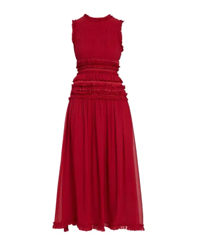 Ulla Johnson Etta Sleeveless Silk Maxi Dress