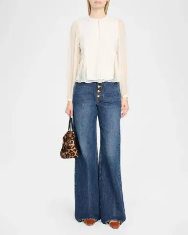 Ulla Johnson Lucette Long-Sleeve Blouse | Thumbnail 2