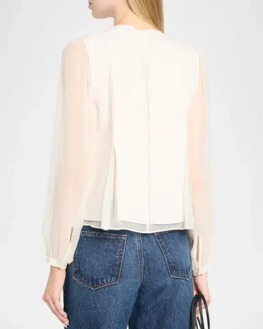 Ulla Johnson Lucette Long-Sleeve Blouse | Thumbnail 3