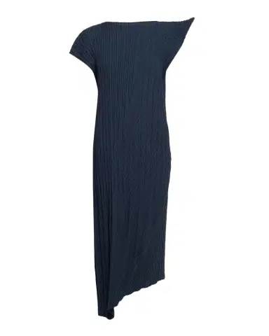 Issey Miyake Unfurling Pleats Cap-Sleeve Asymmetric Midi Dress | Thumbnail 1
