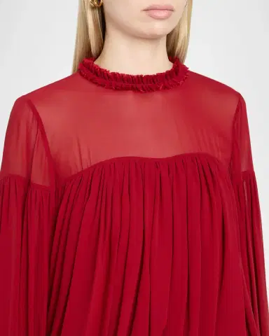 Ulla Johnson Pearl Silk Chiffon Blouse | Thumbnail 5 Ulla Johnson Pearl Silk Chiffon Blouse | Thumbnail 5