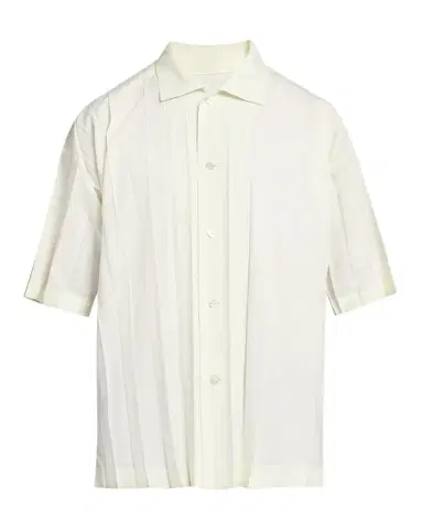 Homme Plissé Issey Miyake Men's Edge Pleated Short-Sleeve Shirt | Thumbnail 1