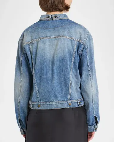 MM6 MAISON MARGIELA Folded-Collar Denim Jacket | Thumbnail 3