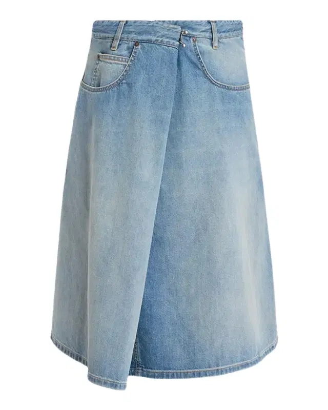 MM6 MAISON MARGIELA Wrap Denim Midi Skirt